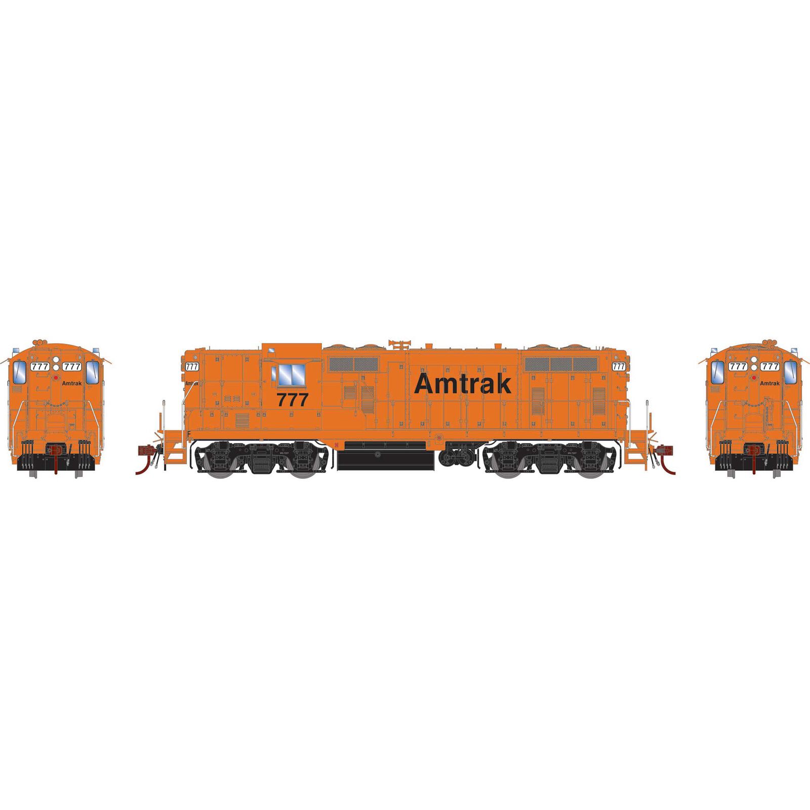 HO GP7 Locomotive with DCC & Sound, AMTK #777