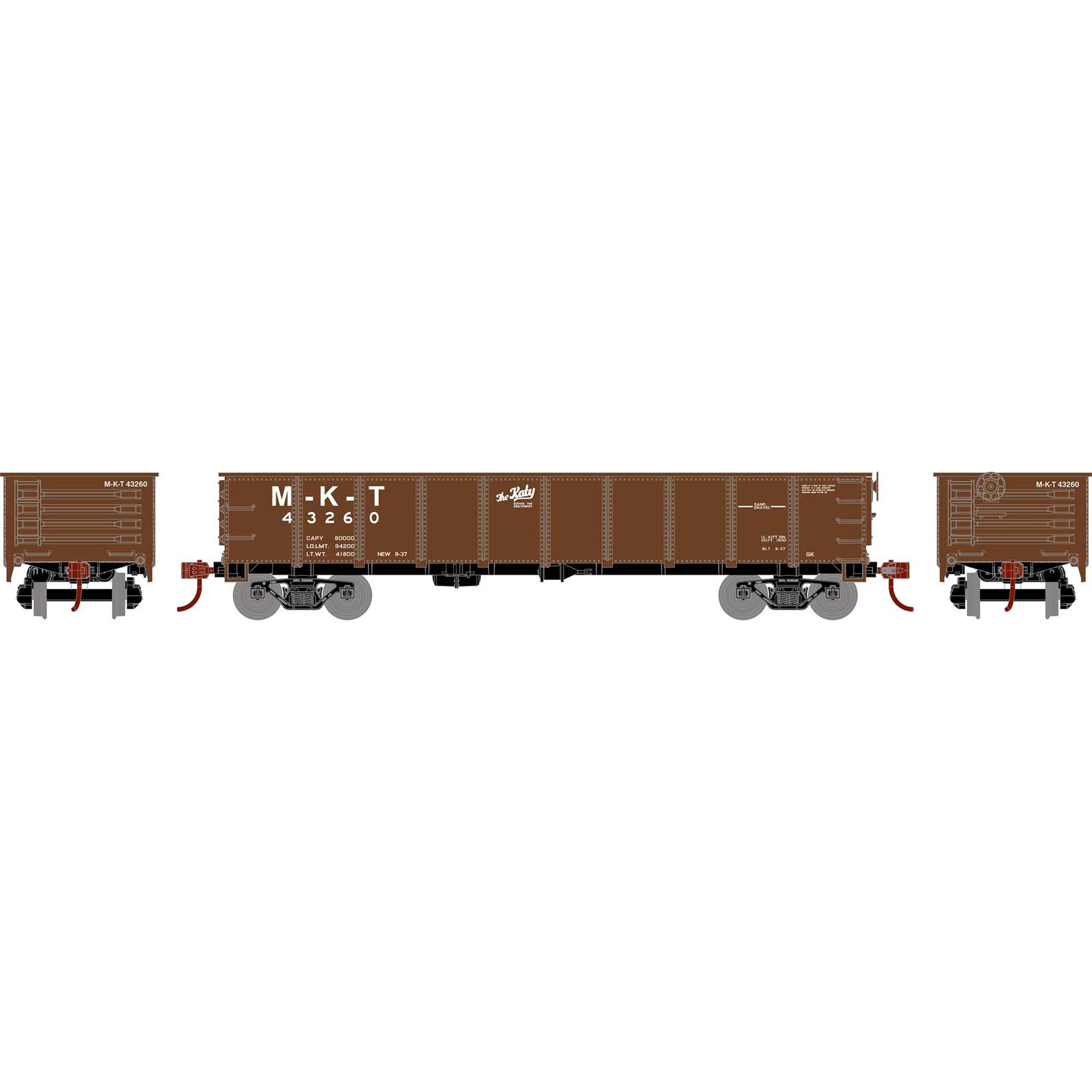 HO RND 40' Gondola, MKT #43260