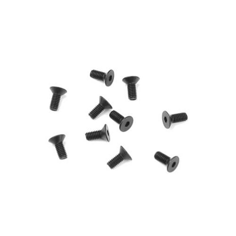 M2.5x6mm Flat Head Screws, Black (10)