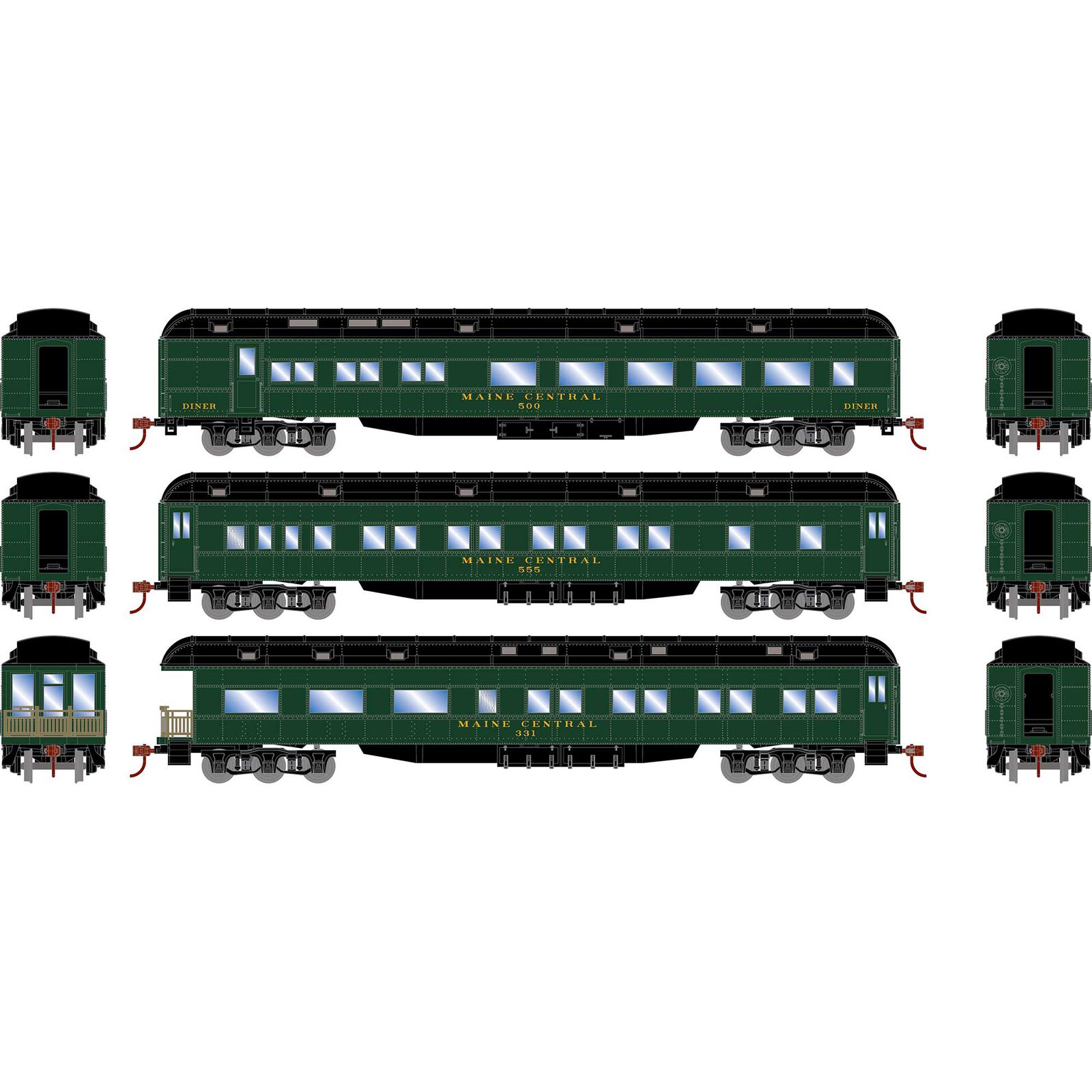 HO Heavyweight Diner / Coach / Observation, MEC #1 (3)