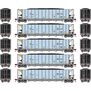 HO Ortner 5-Bay Rapid Discharge Hopper, UP #94480 / 94485 / 94492 / 94496 / 94500 (5)