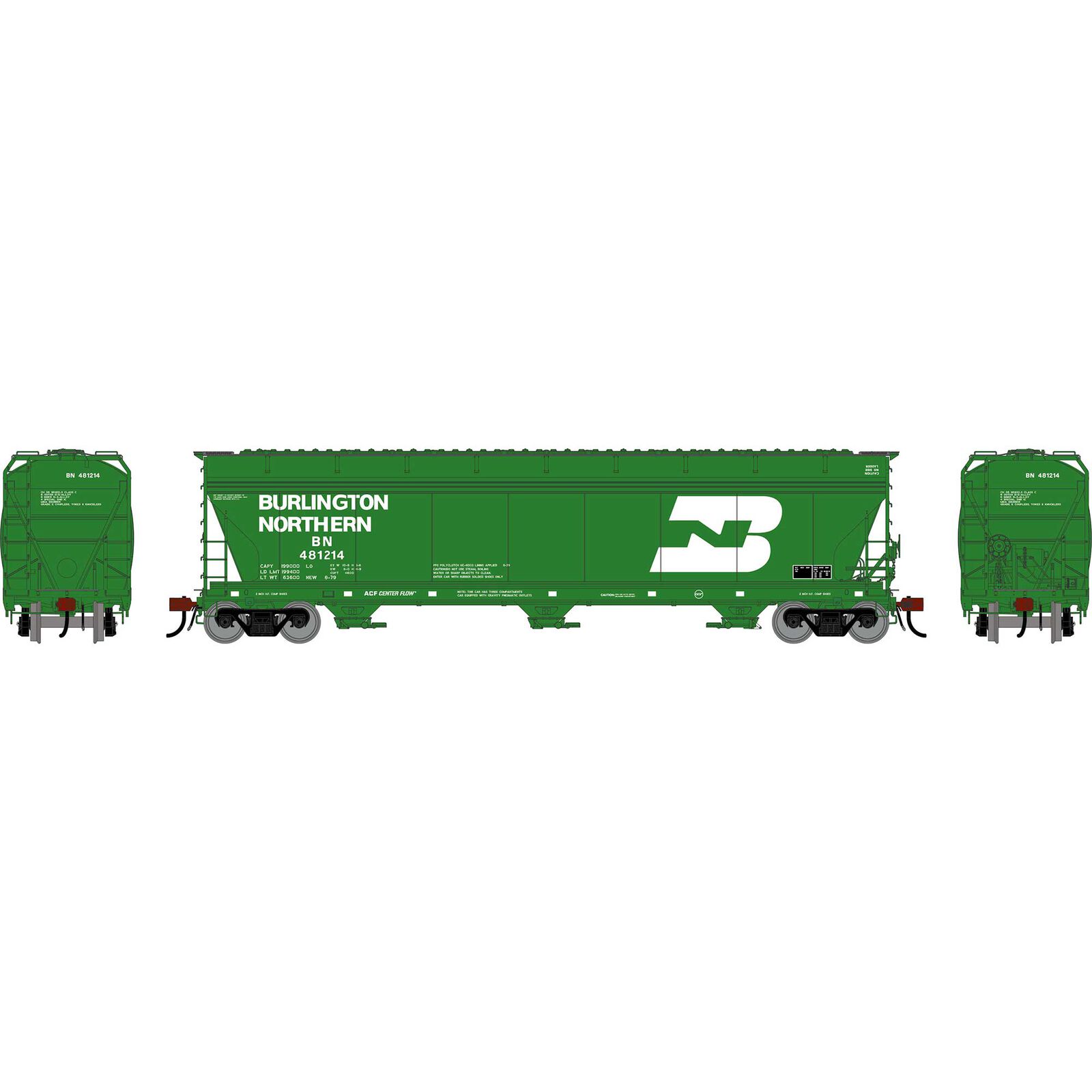 HO GEN ACF 4600 Covered Hopper, BN #481214