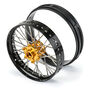 1/4 Pro-Spec Aluminum F/R Wheel Black/Gold Dunlop MX33/MX14 Bundle