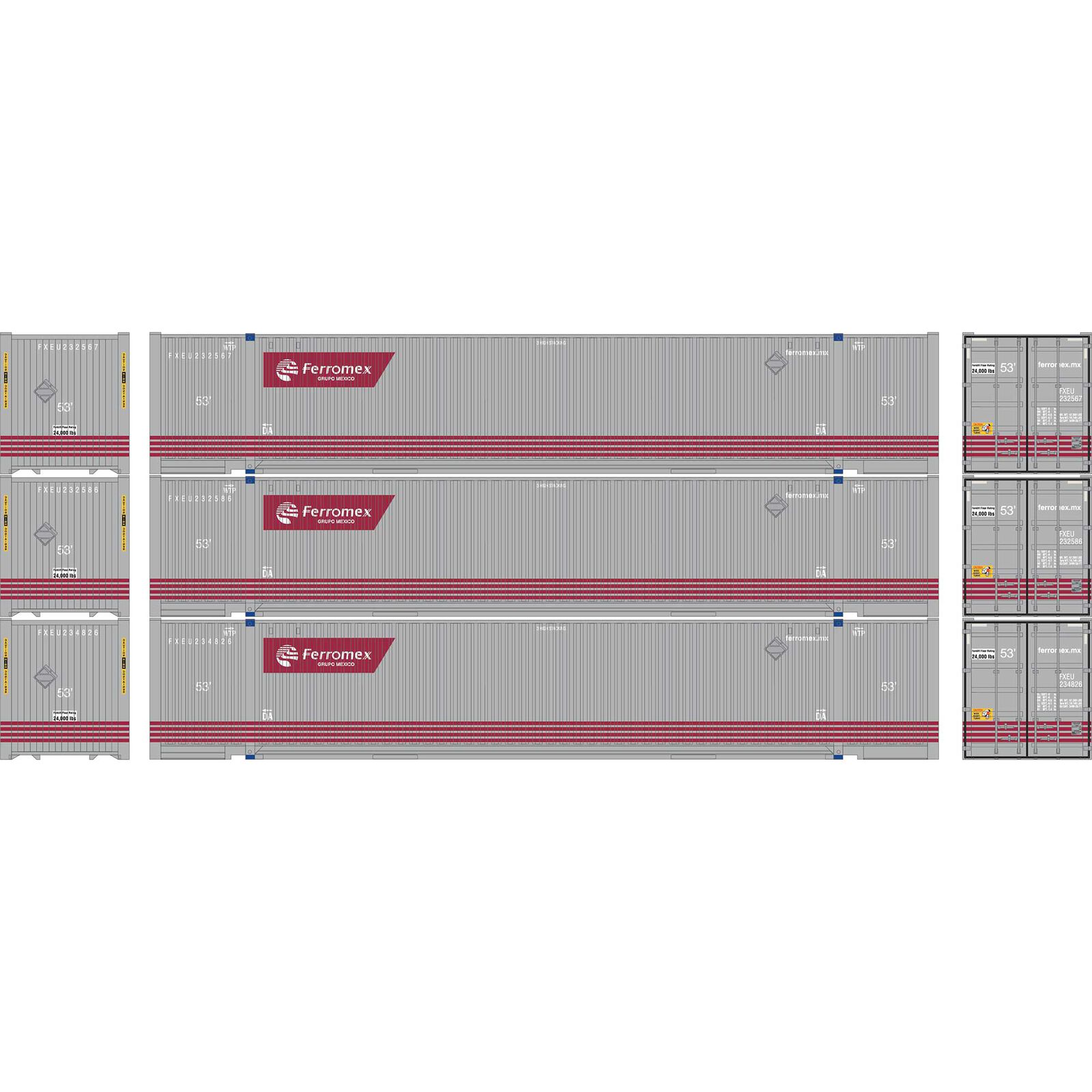HO ATH 53' Jindo Containers, FXEU #232567/232586/234826 (3)