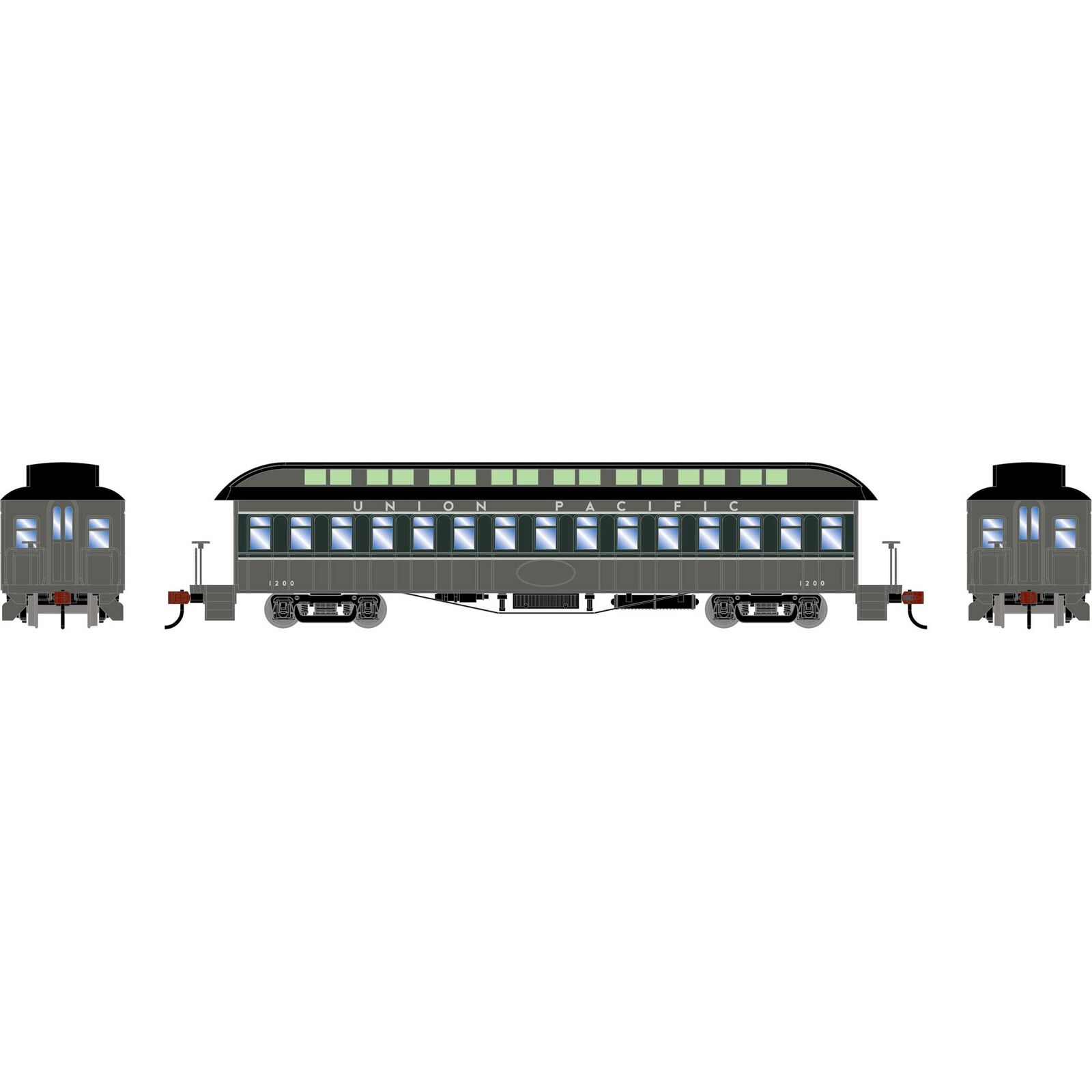 HO 50' Old Time Overland Coach, UP #1200