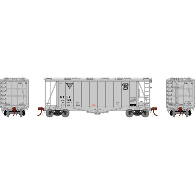 HO GATC 2600 Airslide Hopper, PRR / GACX #44153