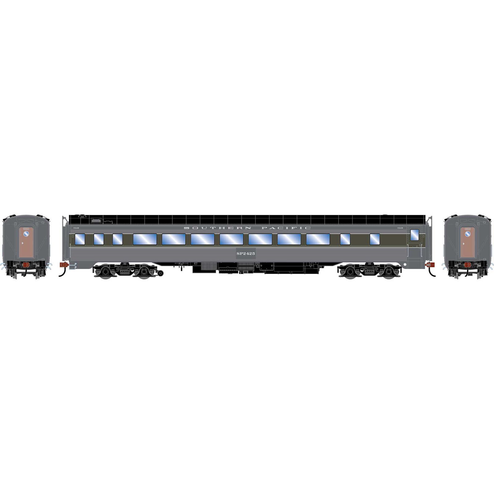 HO 77' Pullman Chair Car, SP 'Cascade'  #2425 Class 77-C-3