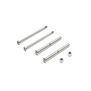 Front Hinge Pin and King Pin Set, Polished: All 22