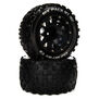 Six Pack MT Belted 2.8" Mounted Front/Rear Tires, 14mm Black (2)