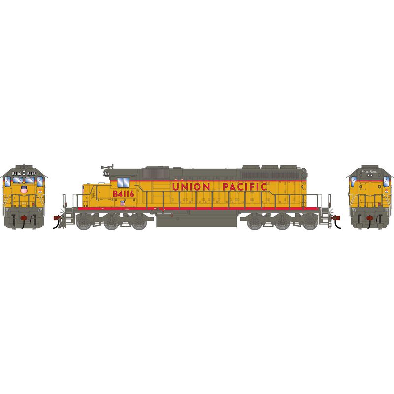 HO ATH SD40-2B Locomotive, UP 'Ex-MP Non-Dynamic' #B4116