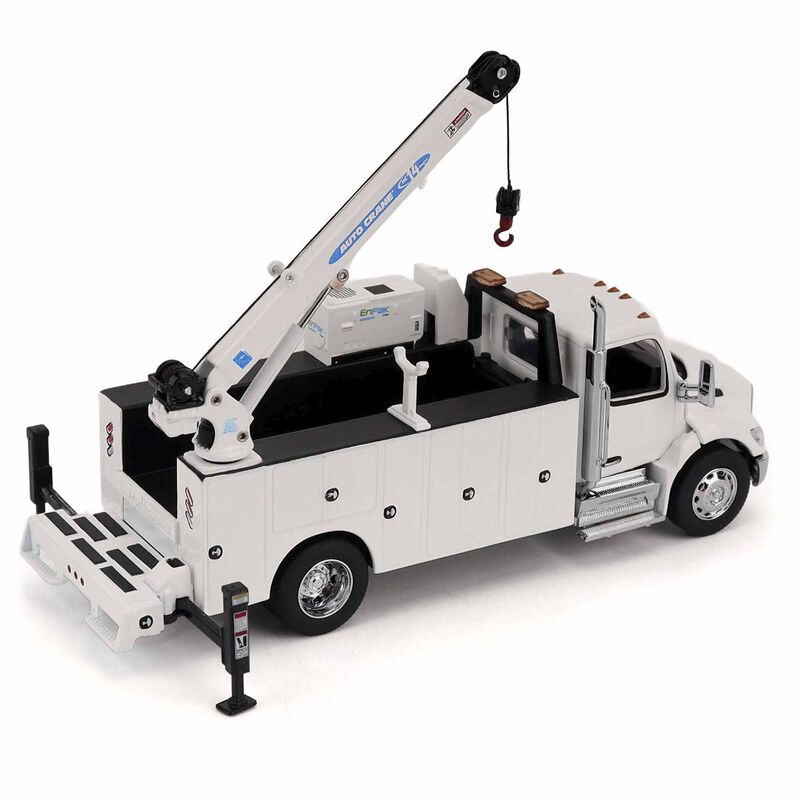 1:50 Peterbilt Model 536 Auto-Crane Titan85-Body HC14-Crane Work Truck with Miller EnPak (white)