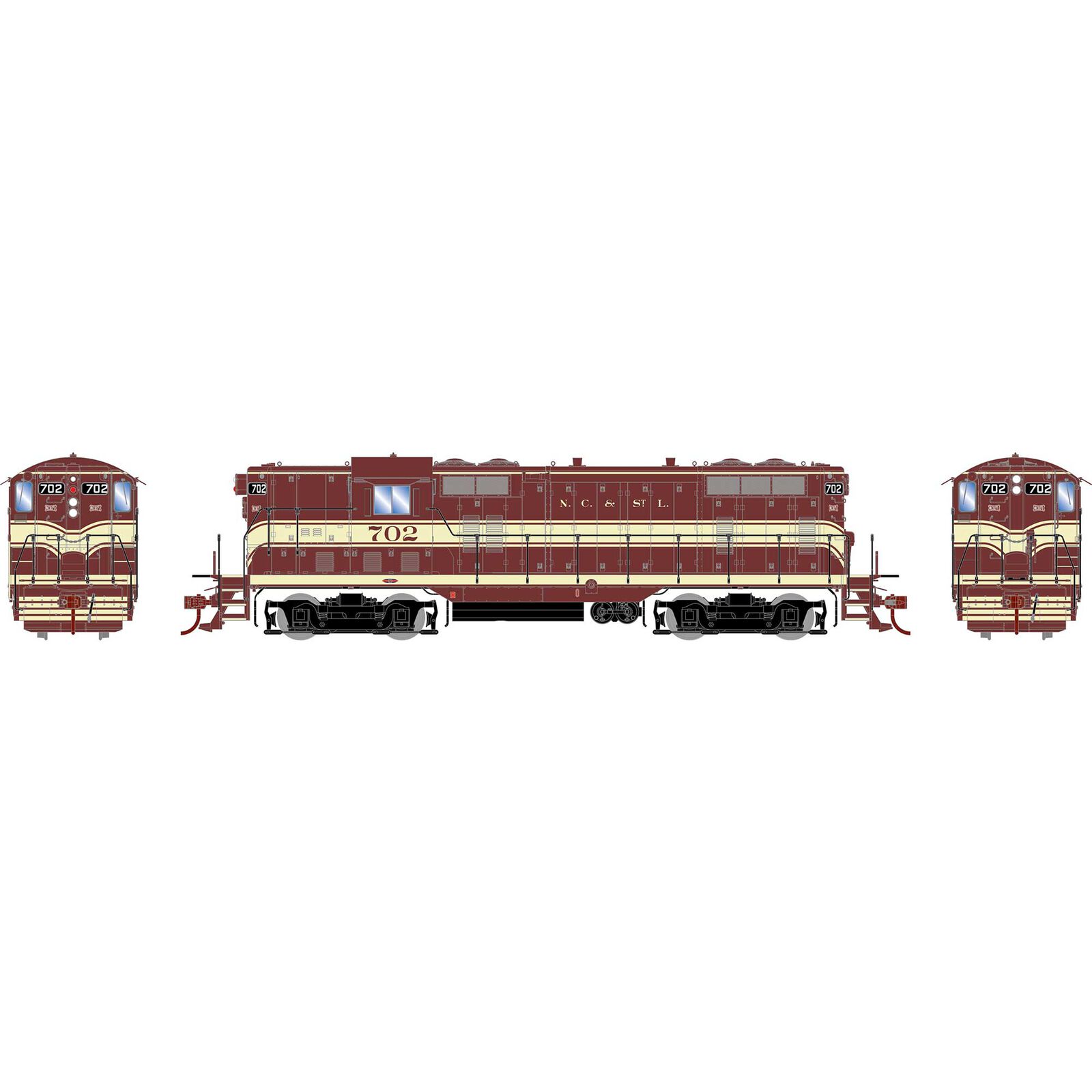HO GEN GP7L Locomotive w/DCC & Sound, NCSL #702