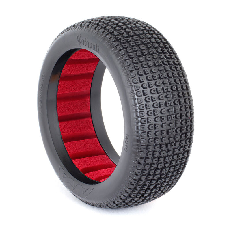 1/8 Catapult Super Soft Pre-Mounted Tires, White EVO Wheels (2): Buggy