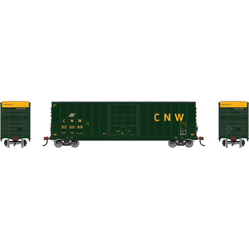 HO RND GATX 50' High-Cube Single Plug Rib-Side Box Car, CNW #520089