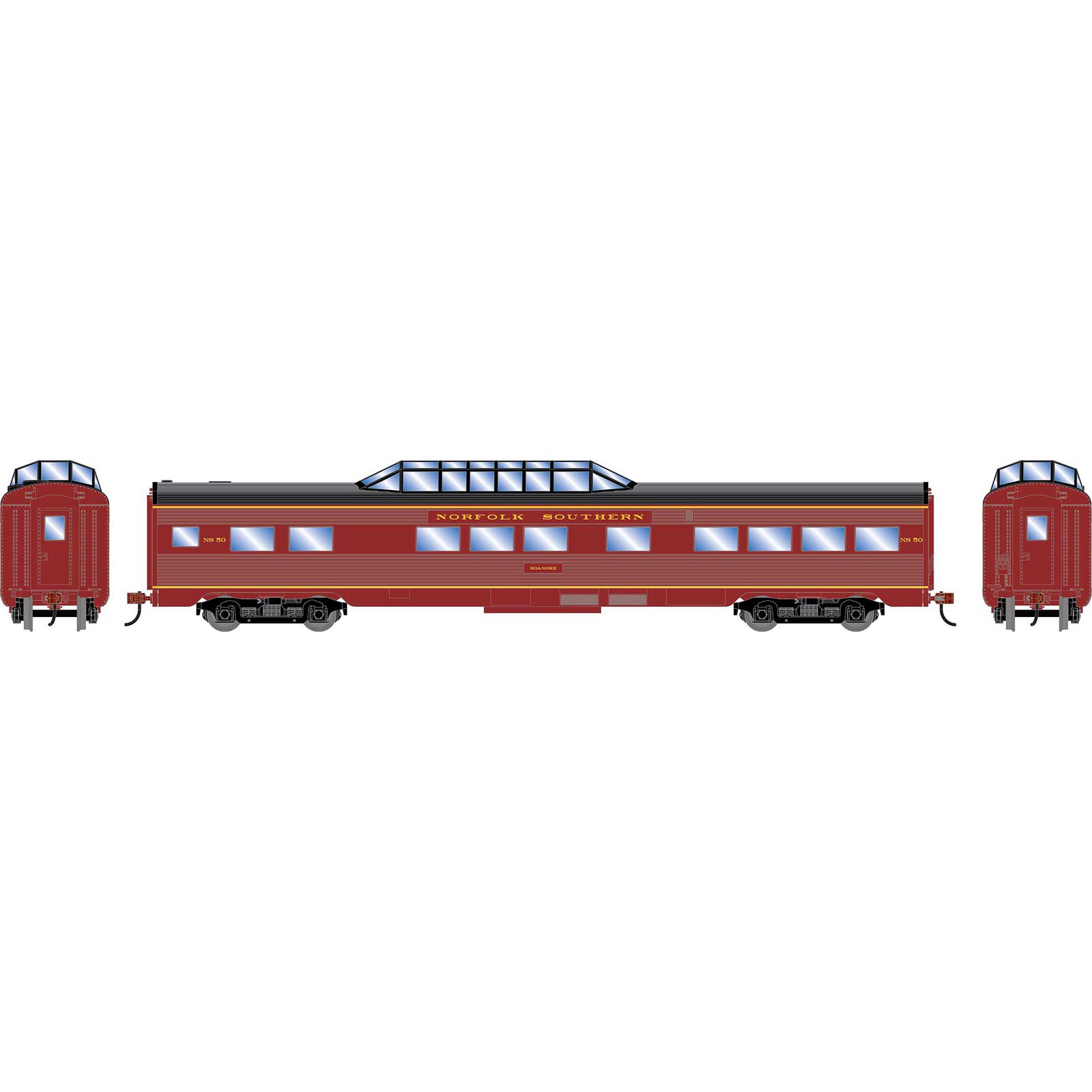HO RND Streamline Dome Car, NS 'Roanoake' #50
