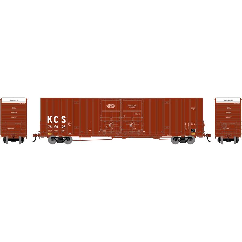 HO ATH 60' Gunderson High Cube Double Door Box Car, KCS #759026
