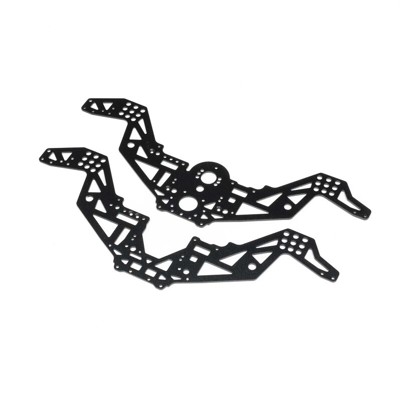 Chassis Plate Set V2, Black: Mini LMT Megalodon
