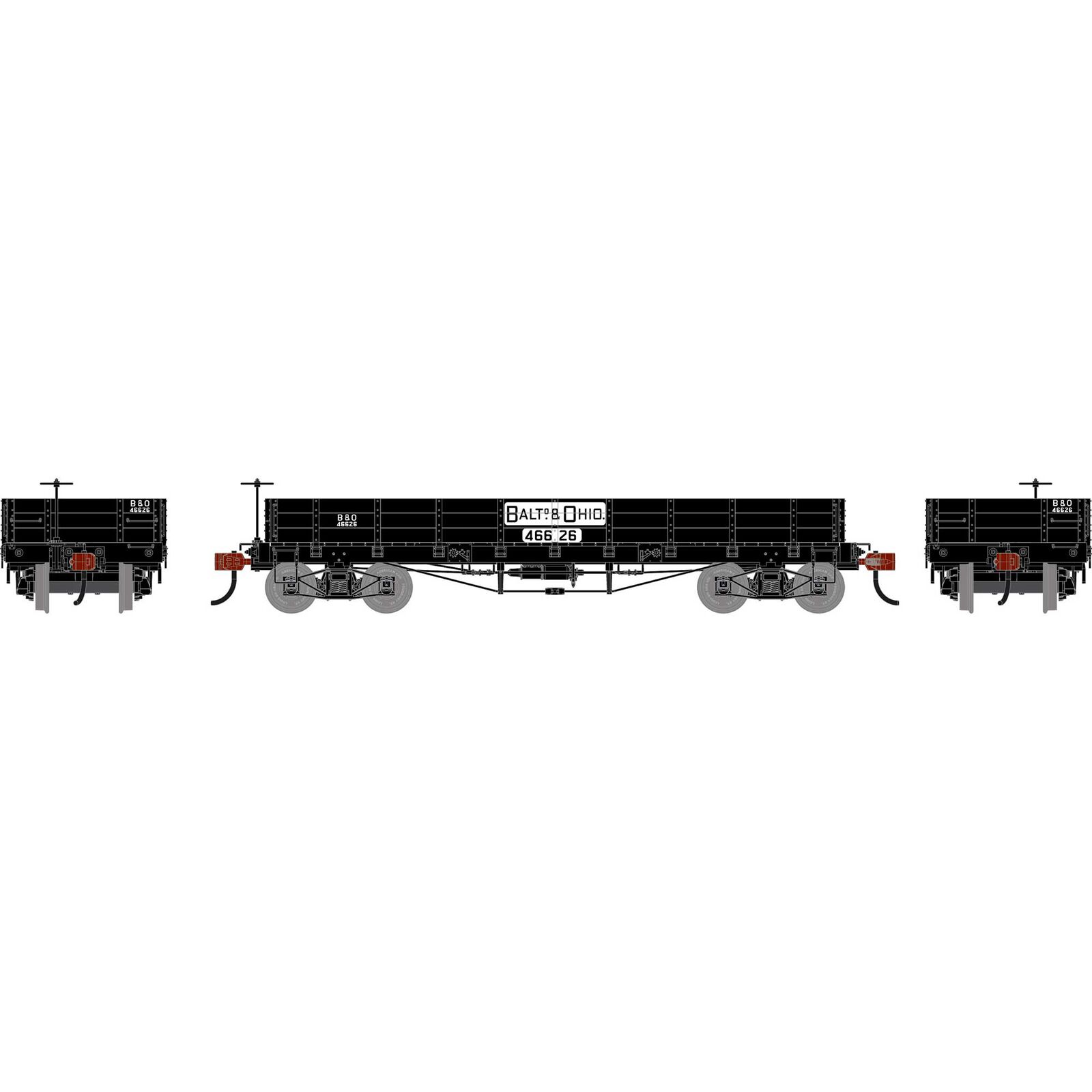 HO ATH 36' Low Side Gondola w/ Drop Gates, BO #46626