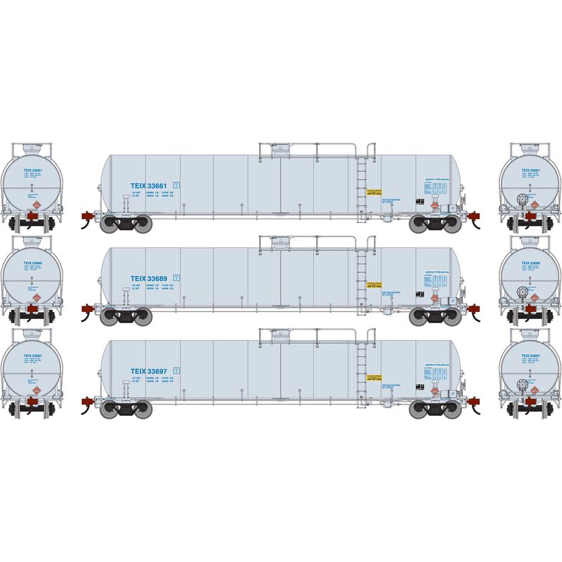 HO UTC 33K LPG Tank Car- Late, TEIX #33661/33689/33697 (3)