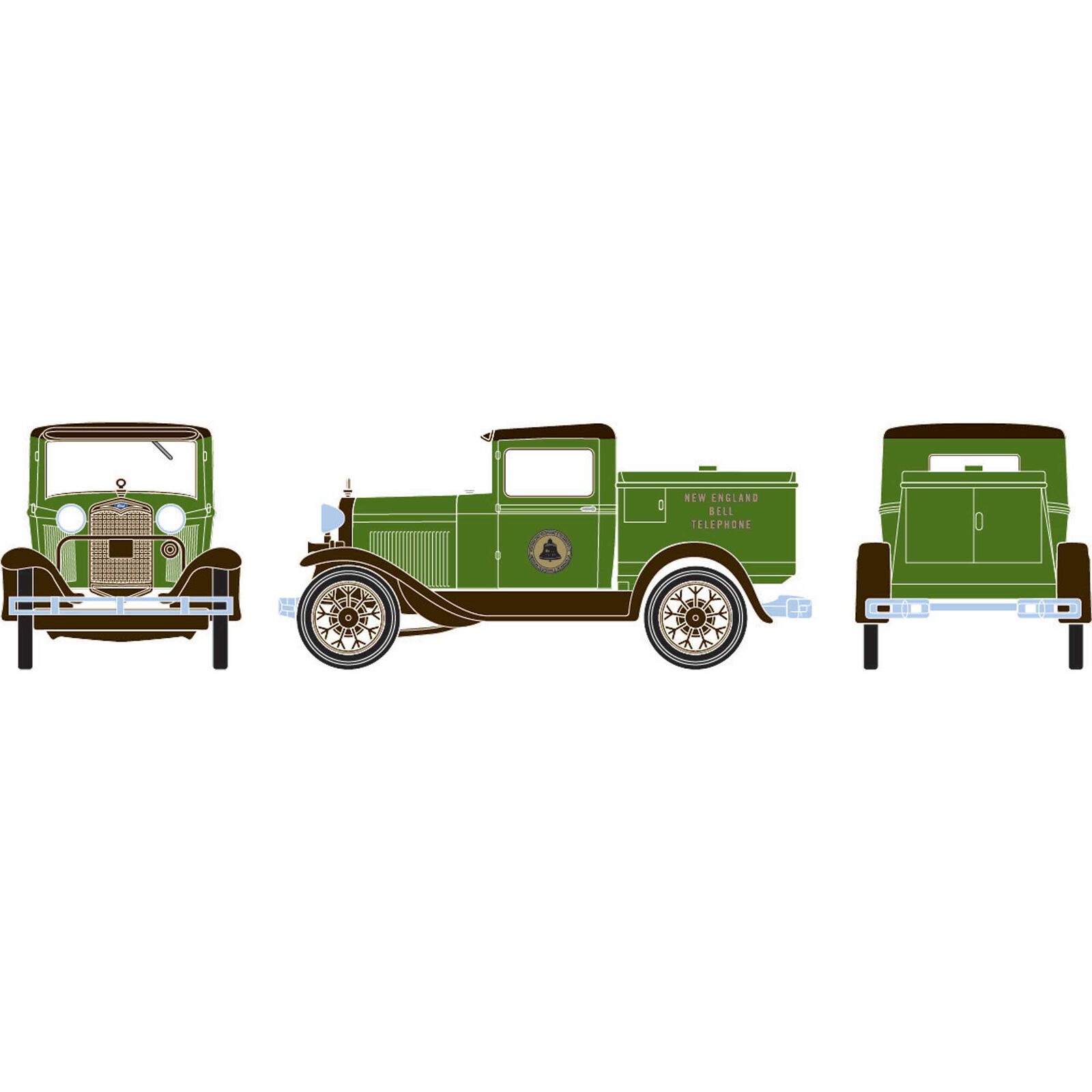 HO RTR Model A Telephone Truck, New England Bell