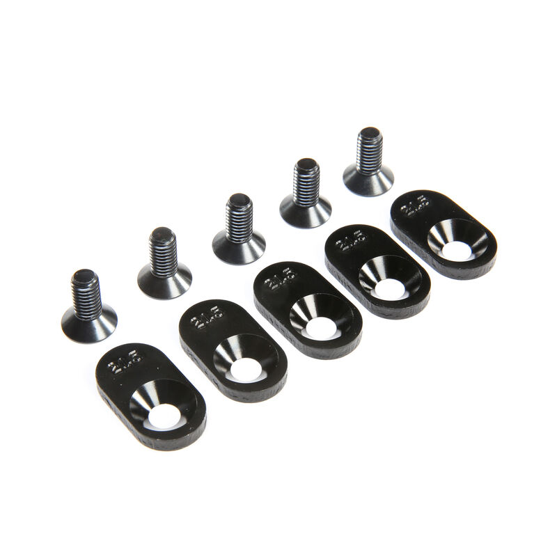Engine Mount Insert and Screws 21.5T, Black (5): 5ive-T 2.0 (fits 62T spur) Engine Mount Insert and Screws 21.5T, Black (5): 5ive-T 2.0 (fits 62T spur)