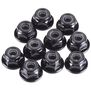 Locknut M4 Flanged Black Serrated (10)