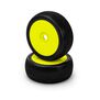 1/8 Relapse 83mm Pre-Mounted Buggy Tires, Yellow Wheels, Green Compound (2)