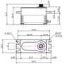 RAW 400LP Low Profile Digital Metal Gear Waterproof Programmable Servo, Silver