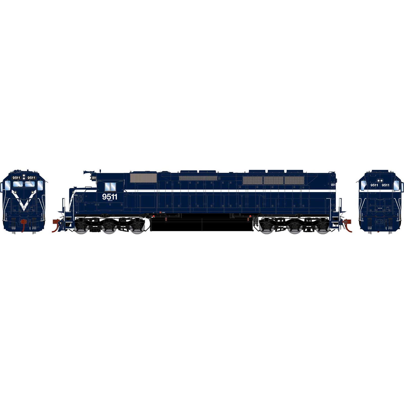 HO GEN SDP45 Locomotive w/DCC & SOUND, MKCX #9511