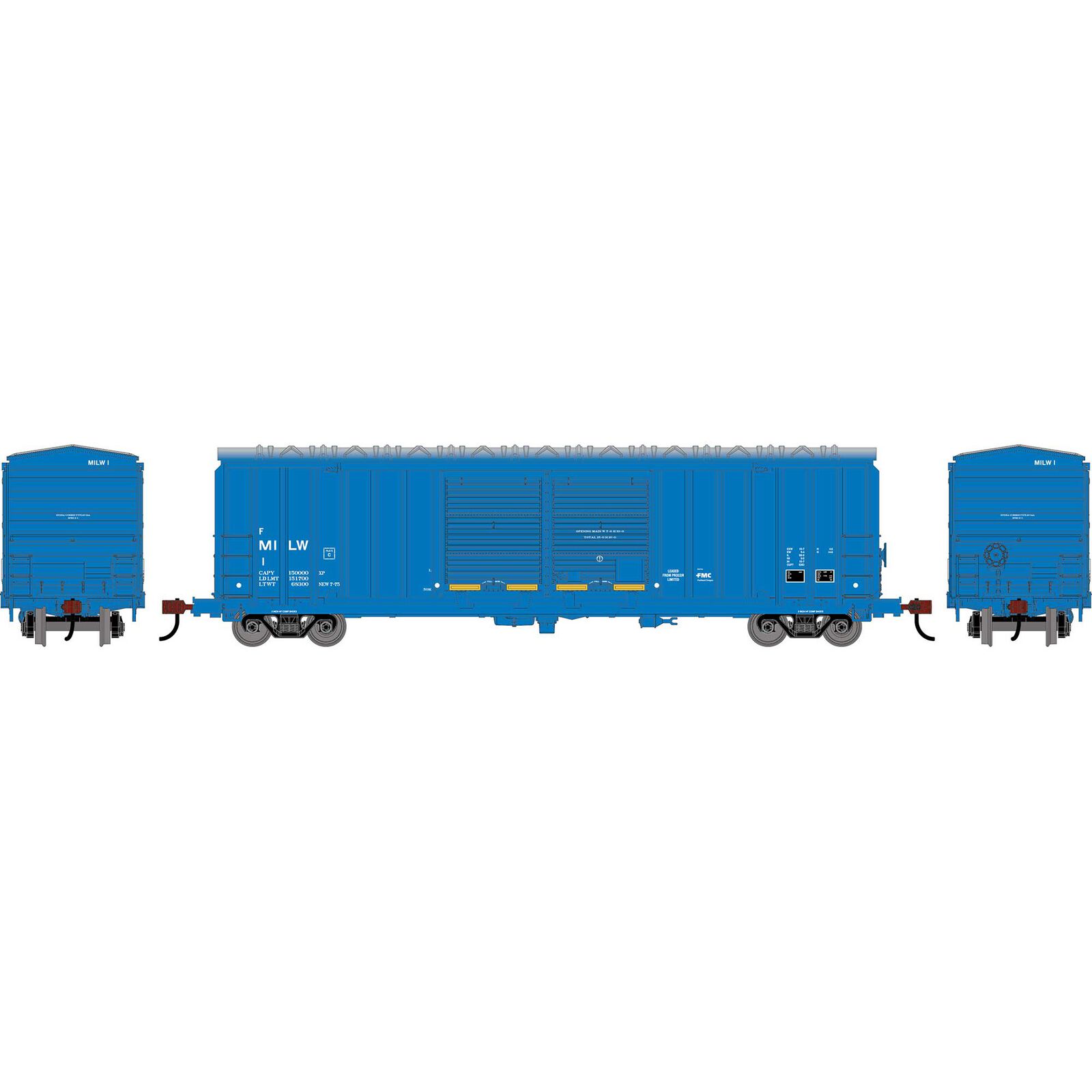 HO 50' FMC 5283 Double Door Box Car, MILW #156038