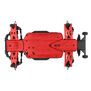 Bash Armor Front/Rear Skid Plates (Red) for ARRMA 3S Vehicles