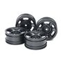 CC-02 6-Spoke Wheels, Blk (26mm Offset +4) (4pc)