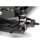 Rear Heavy Duty RC Hub Set, 7075 Black with Silver (1 Pair): Losi 22S Drag Car
