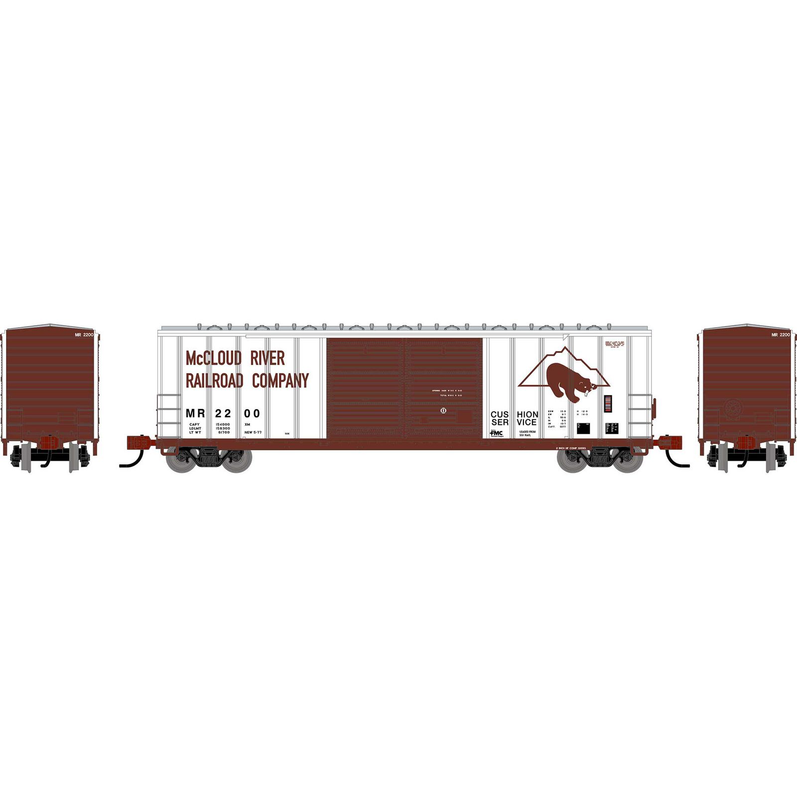 N ATH 50' FMC Centered Double Door Box Car, MR #2200