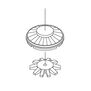 HO Fans Set, 36" Button Top/CF7 (3)