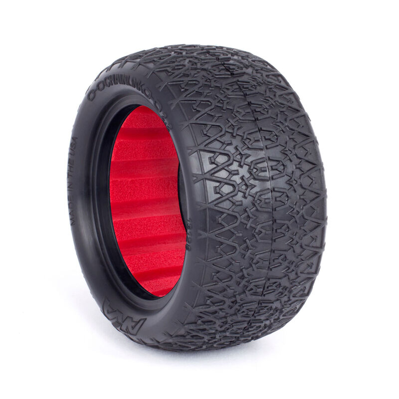 1/10 Chain Link Rear 2.2 Tires, Super Soft with Red Inserts (2): Buggy
