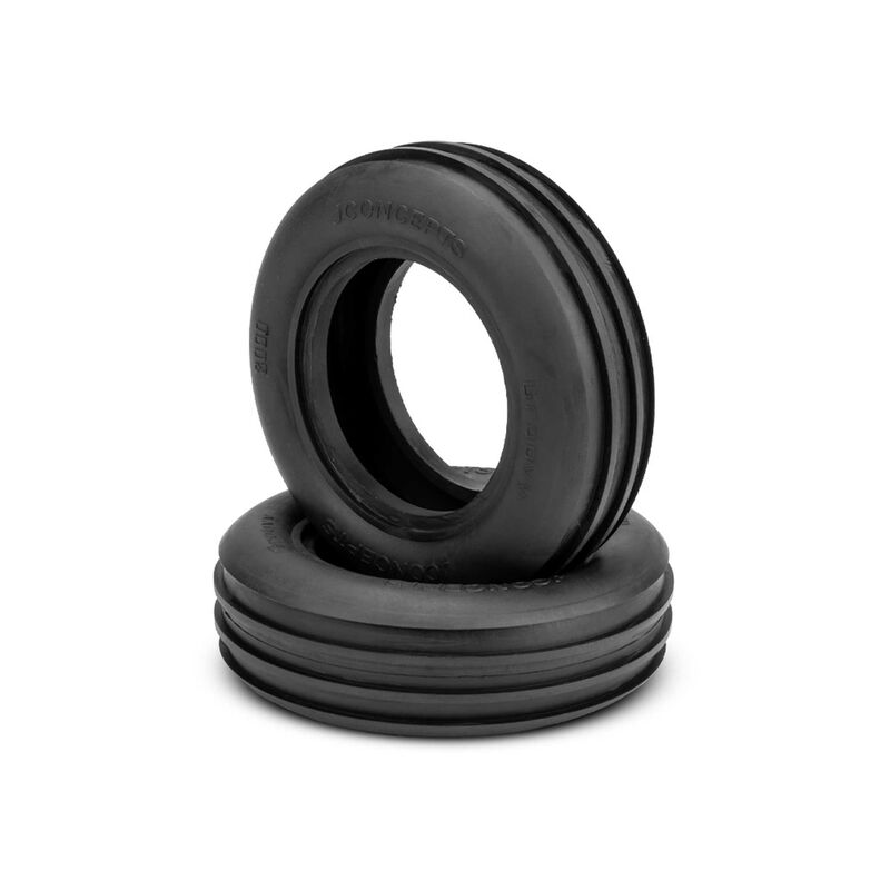 1/10 Groovy 2.2" Front Narrow Stadium Truck Tires and Inserts, Blue Compound (2)