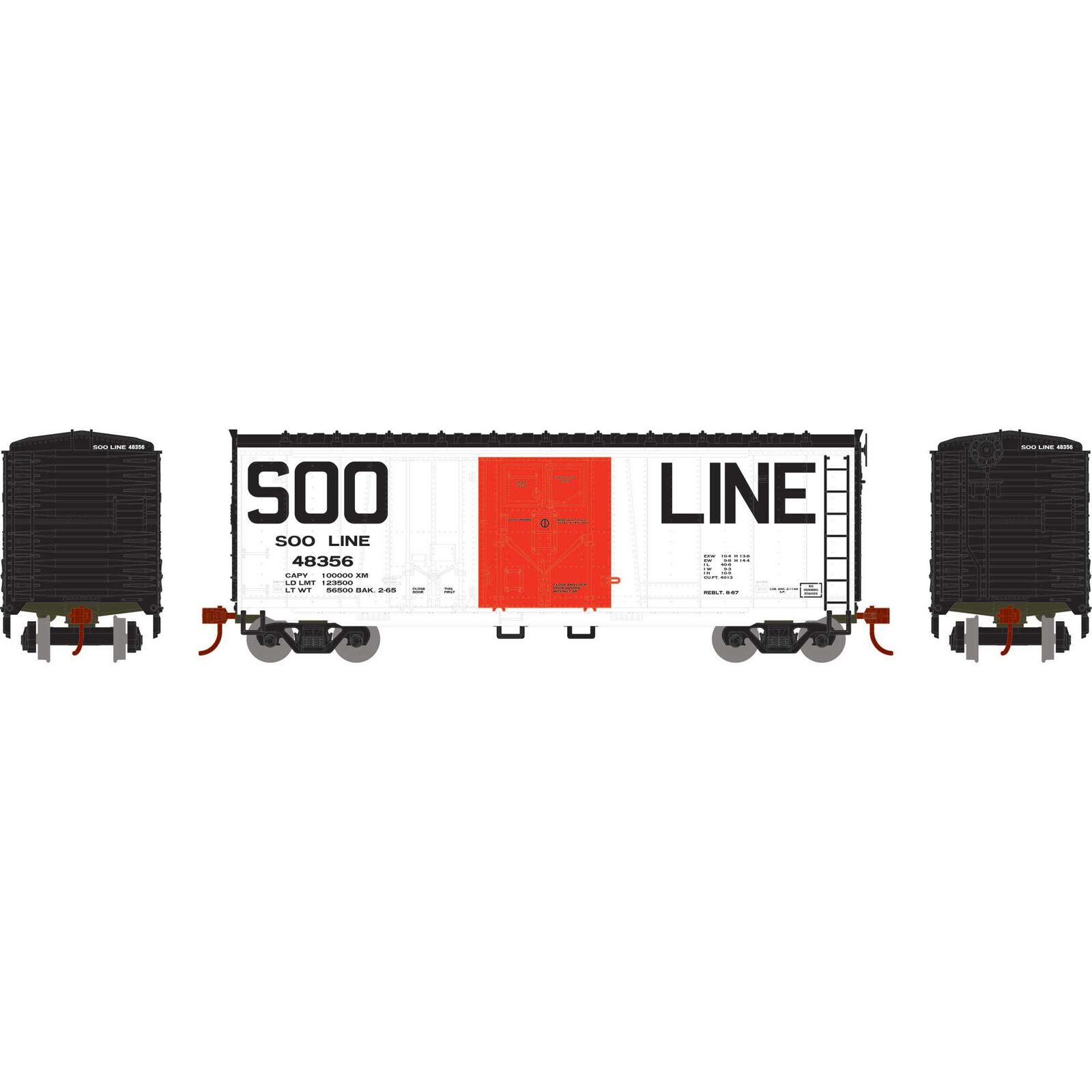 HO 40' Grain Loading Box Car, Legendary Liveries SOO #48356