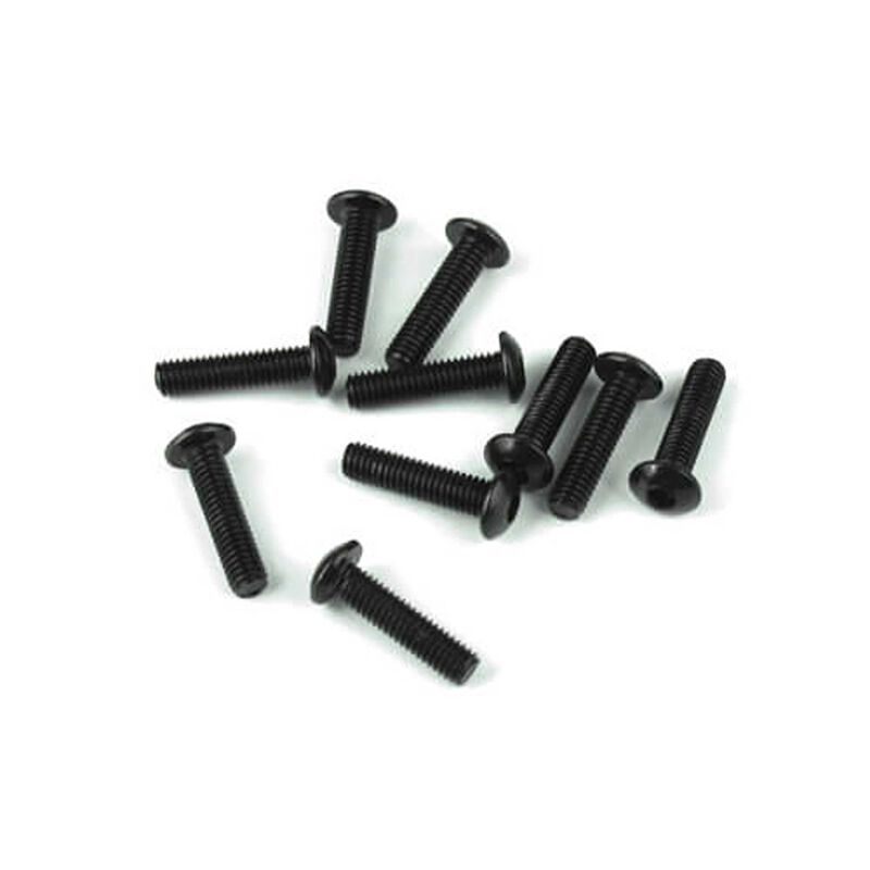 M3x12mm Button Head Screws, Black (10)