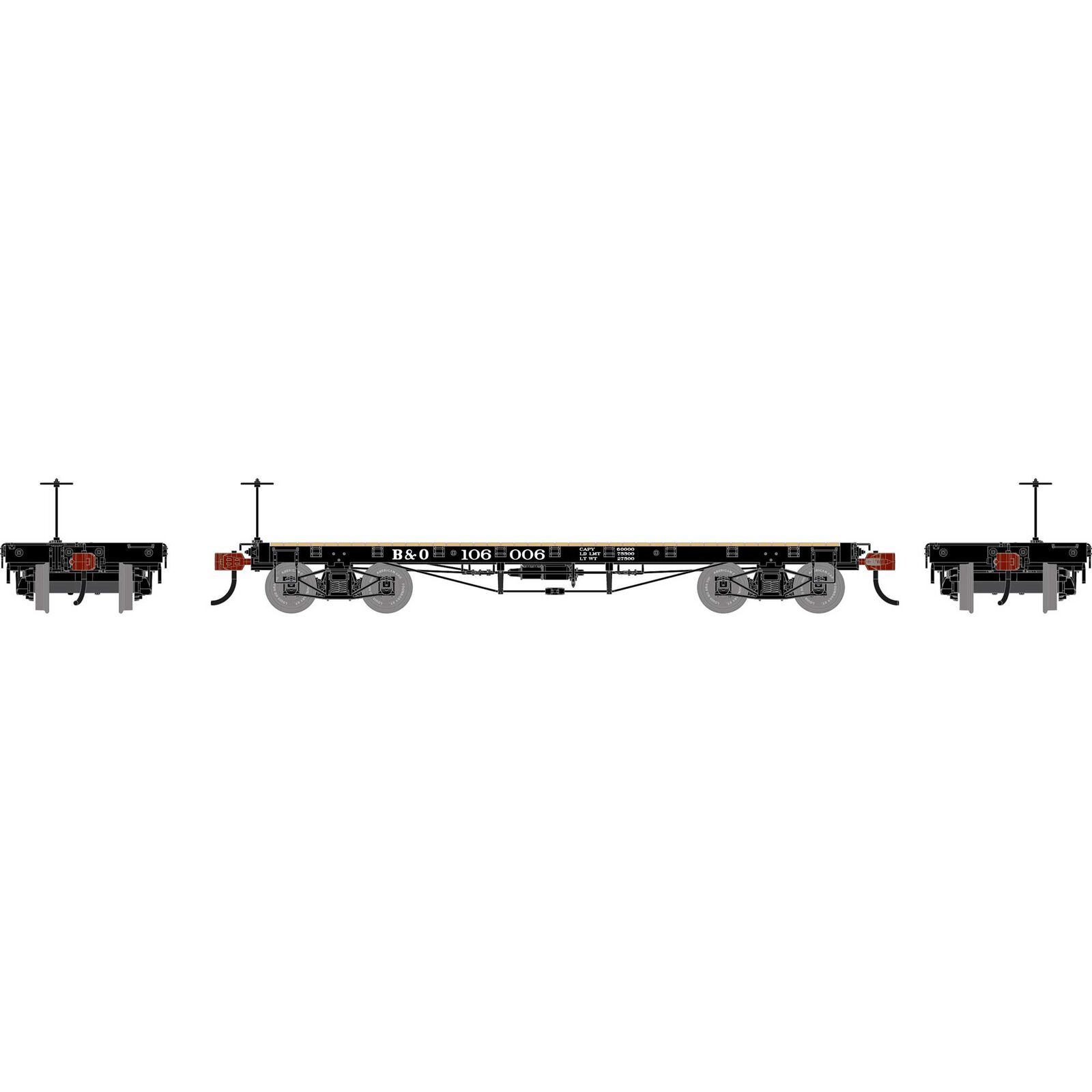 HO ATH 36' Flat Car, BO #106006