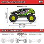 1/10 GORGON 2WD RTR Brushed Monster Truck (Battery & Charger Included), Yellow