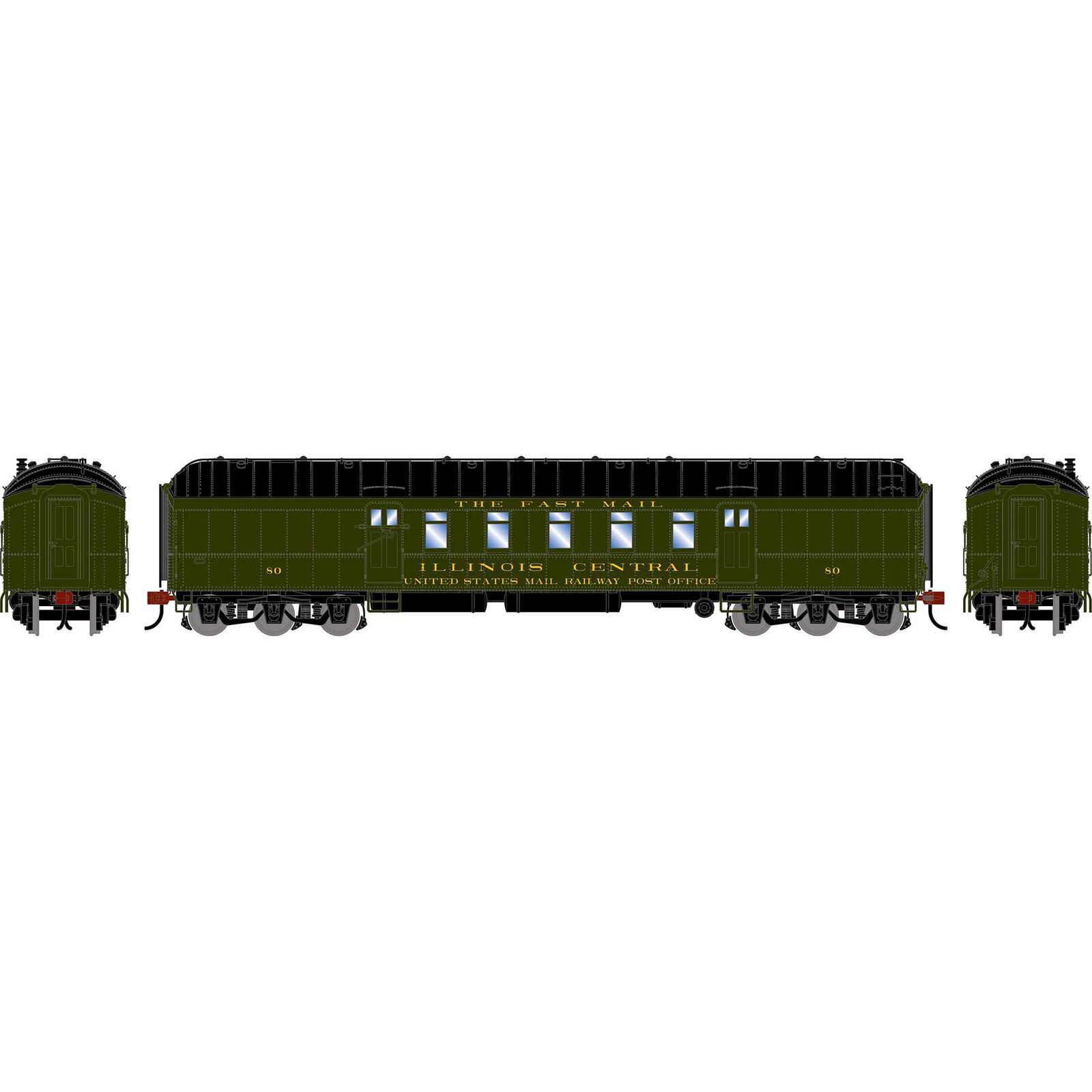 HO ATH 60' Pullman Common Standard Postal Car, IC #80