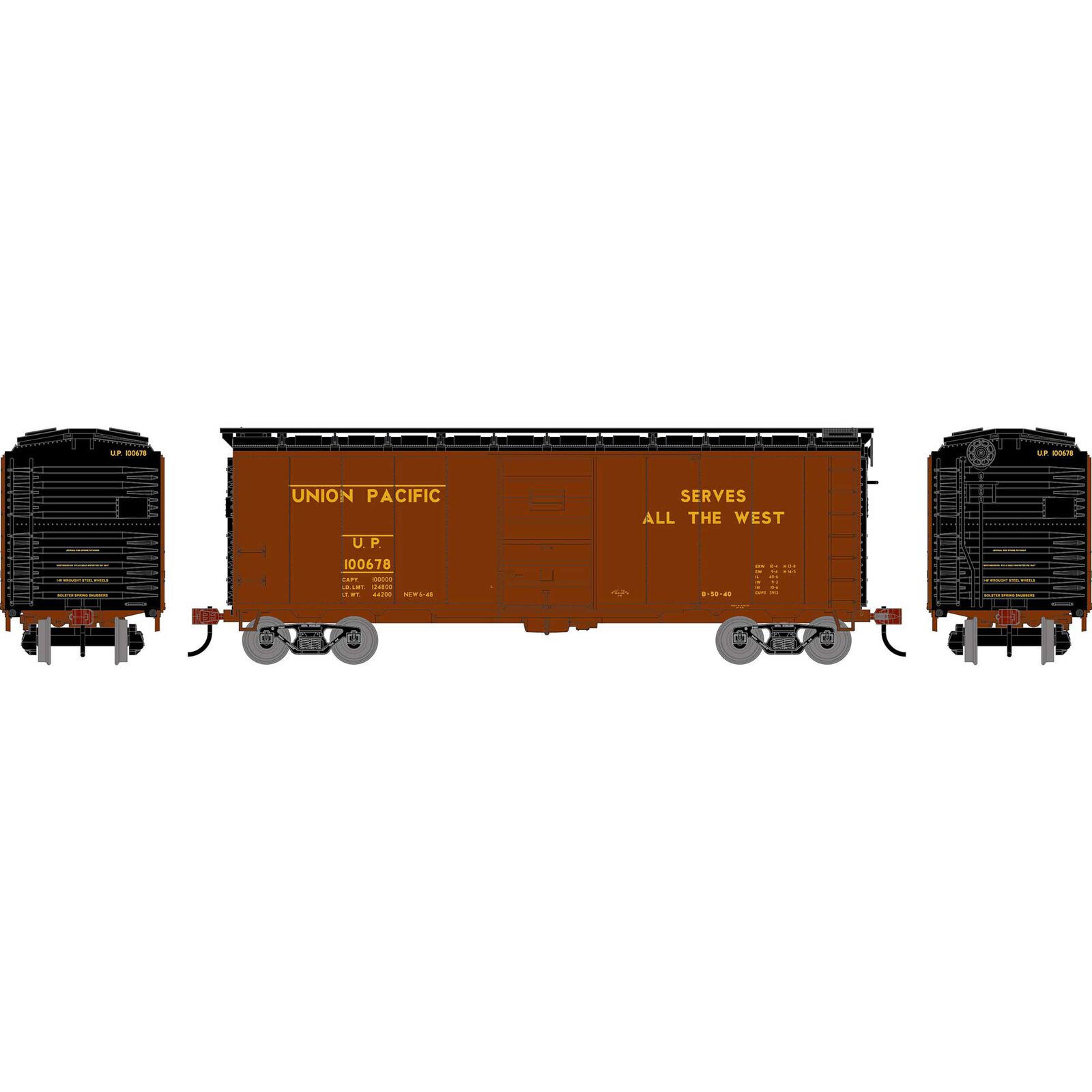 HO ATH 40' Superior Door Box Car, UP #100678