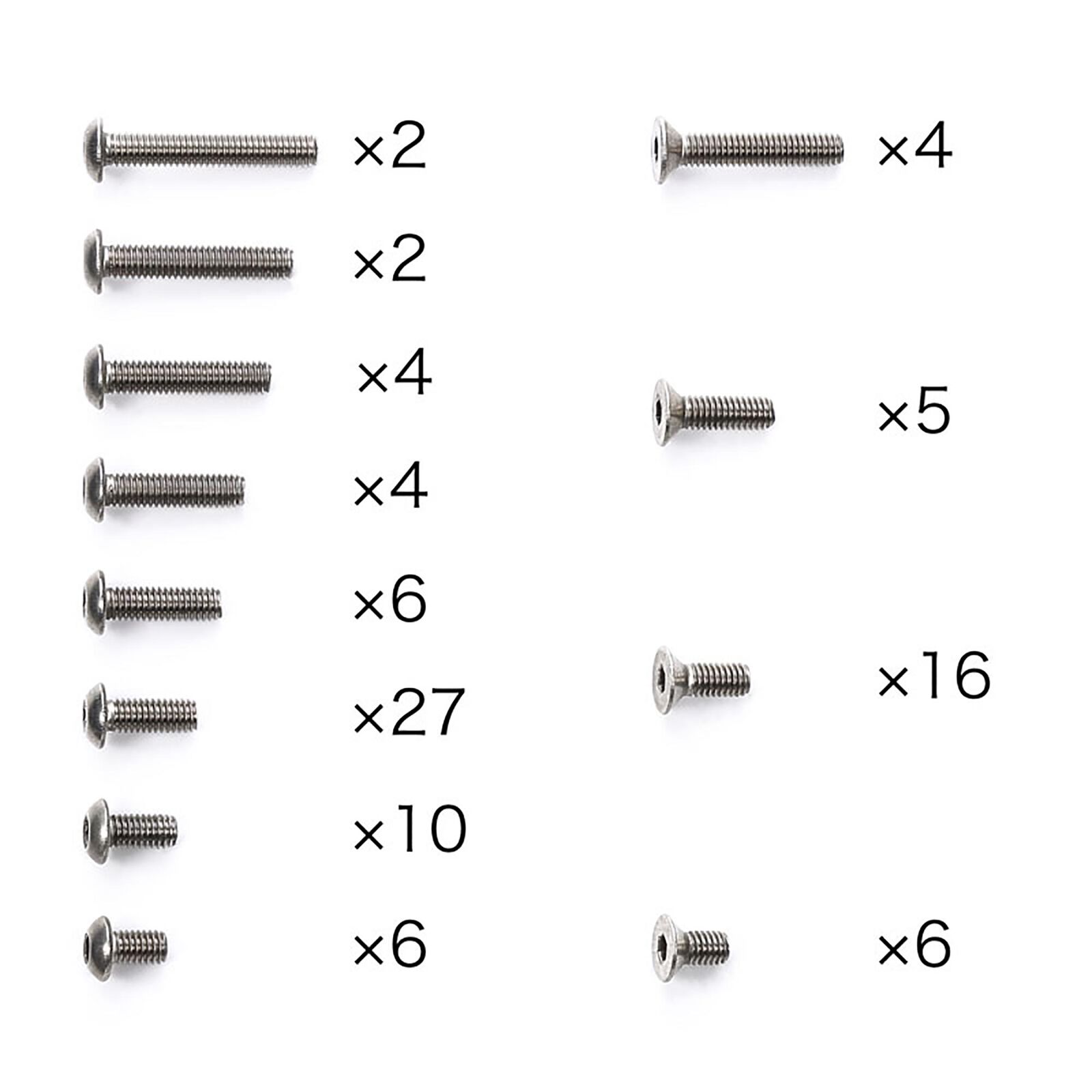 TA08 PRO Titanium Screw Set