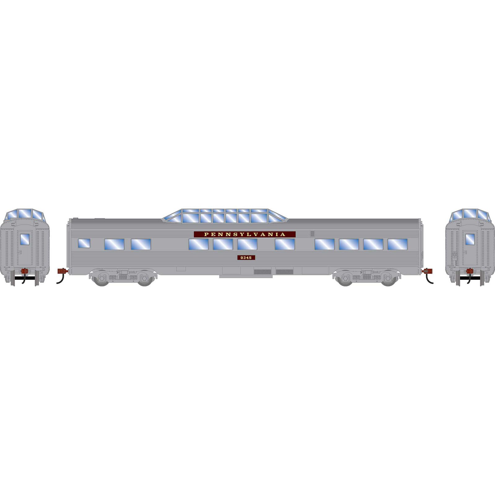 HO RND Streamline Dome Car, PRR #9345