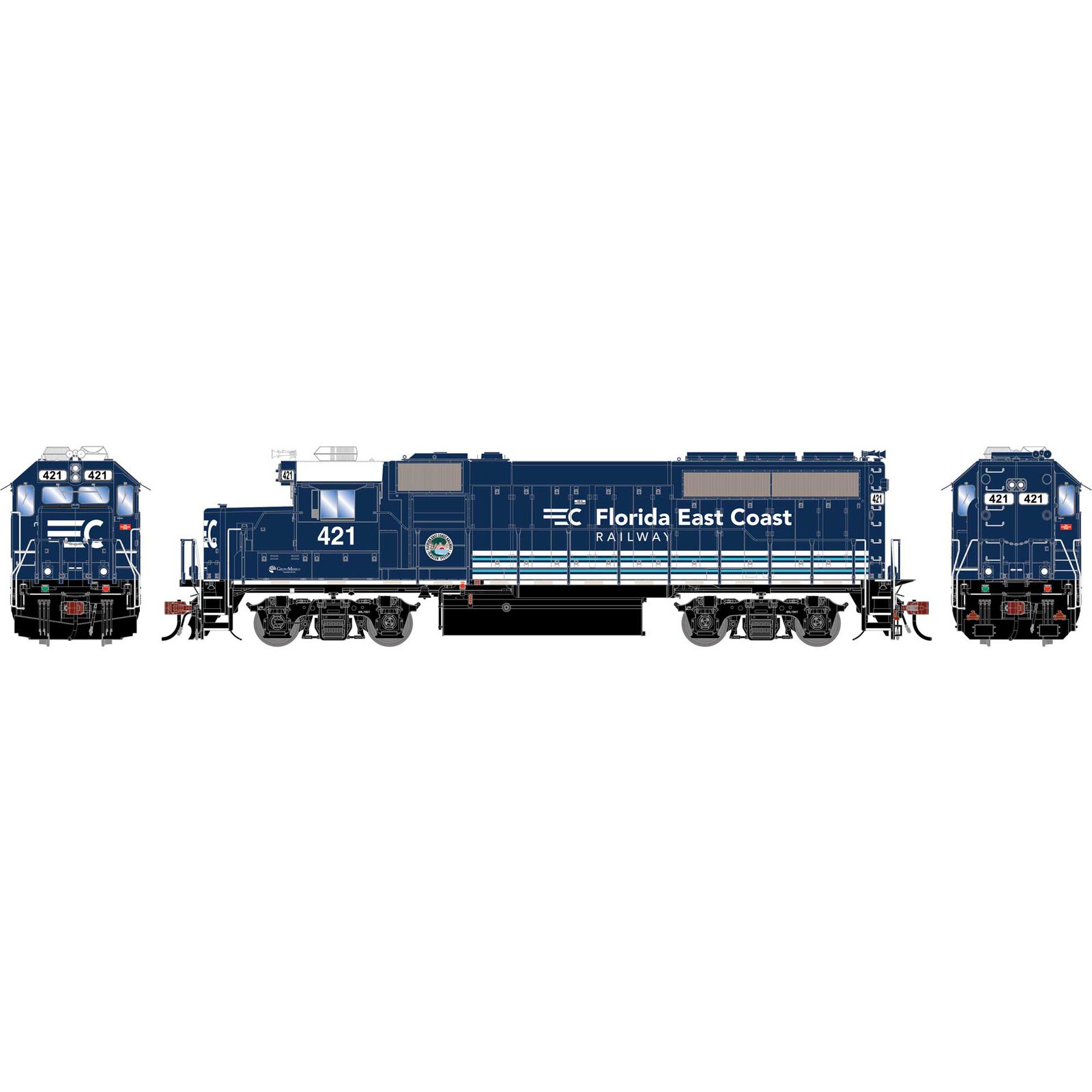 HO GP40-2 Locomotive, FEC #421