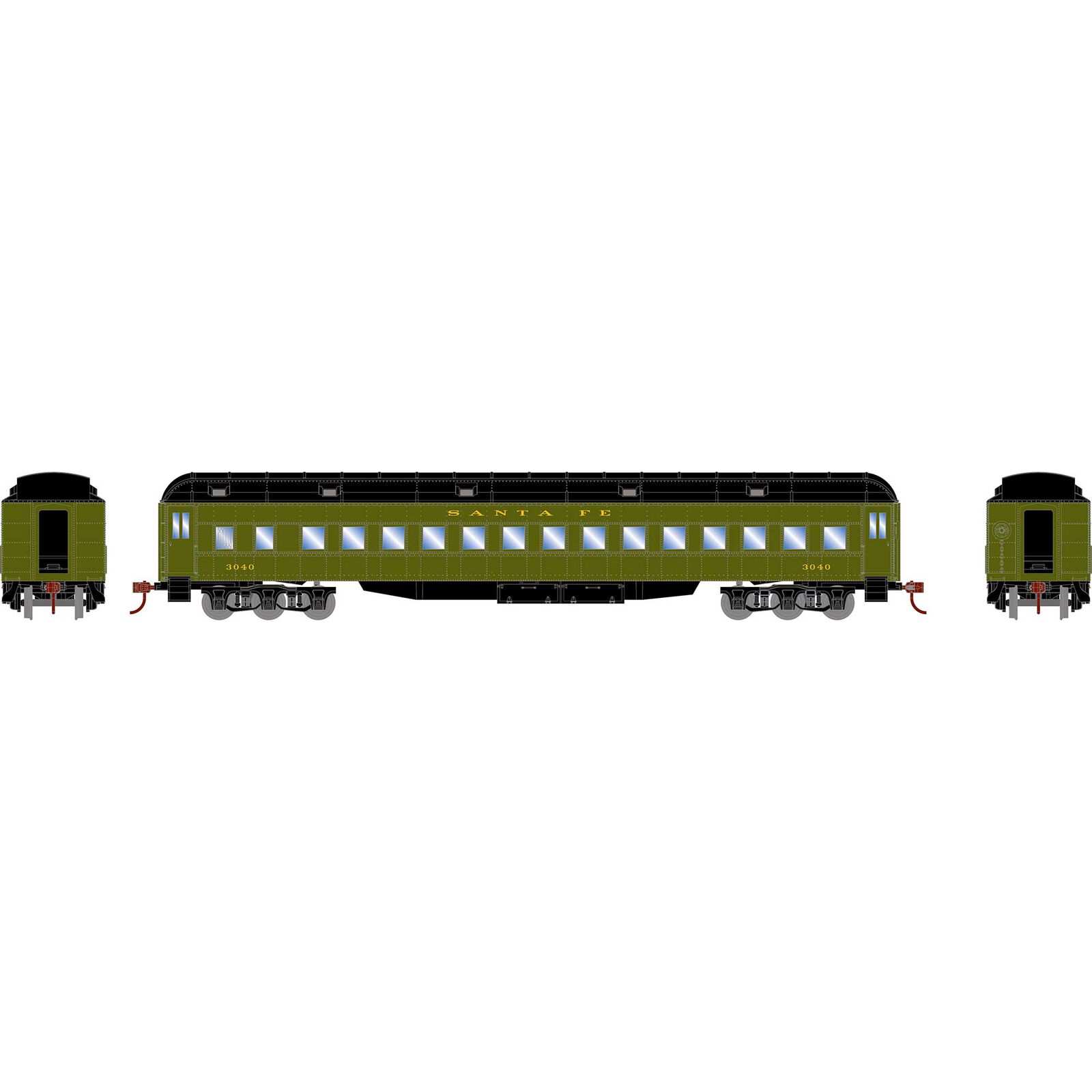 HO Heavyweight Clerestory Coach, ATSF #3040