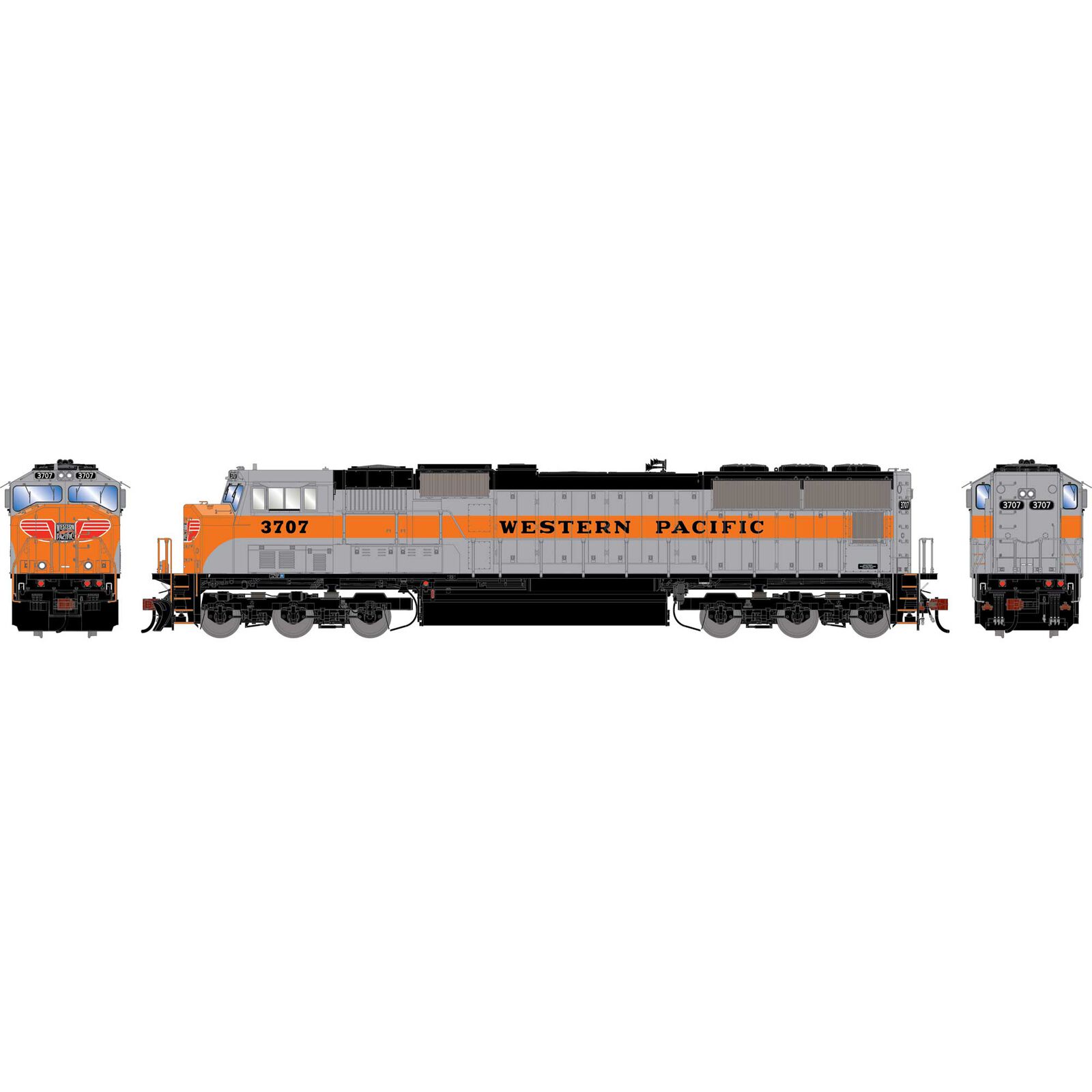HO SD70M Locomotive, Legendary Liveries WP #3707