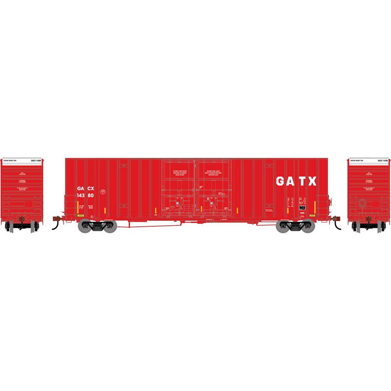 HO ATH 60' Gunderson High Cube Double Door Box Car, GACX #14380