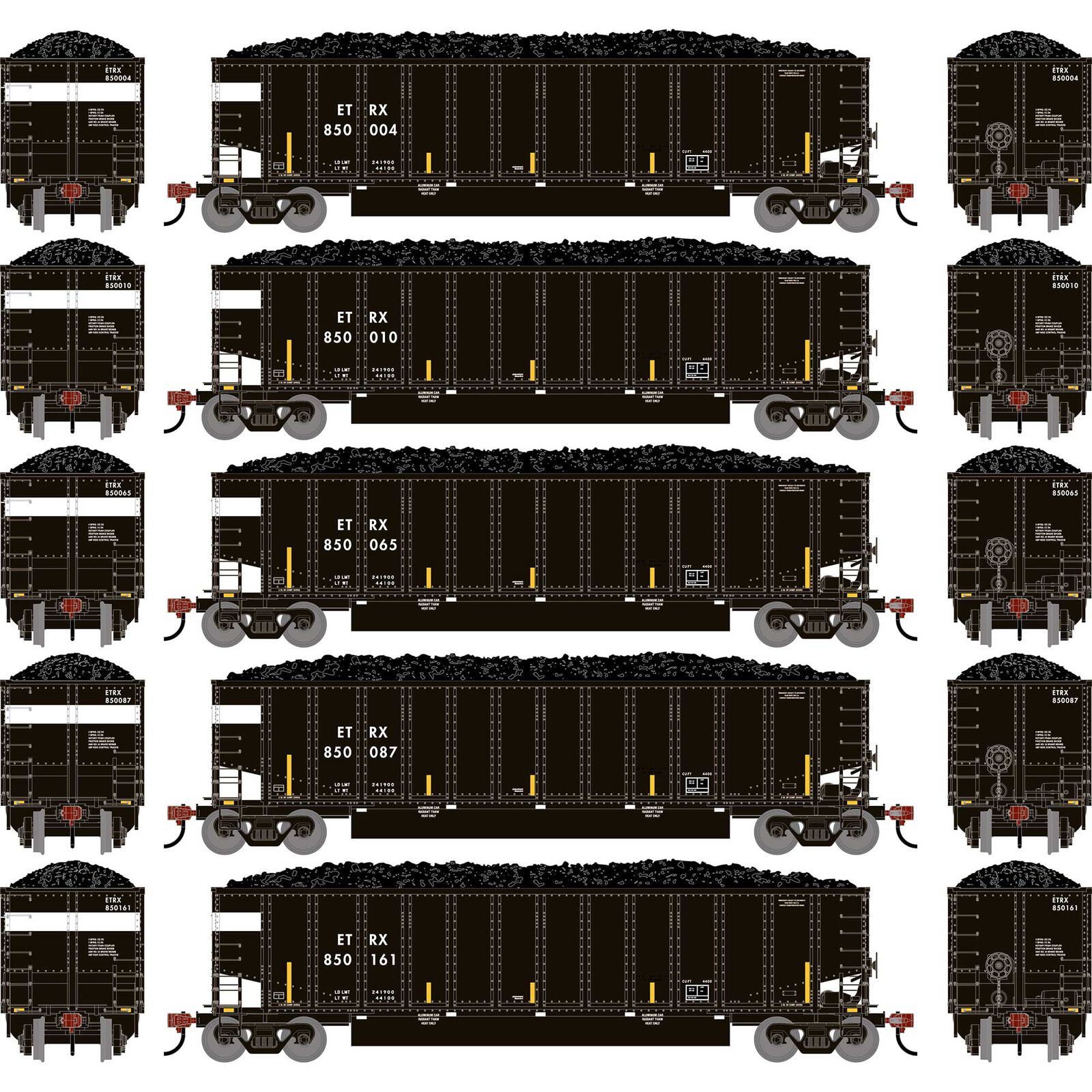 HO ATH Bethgon Coalporter w/Coal Load, ETRX #850004/850010/850065/850087/850161 (5)